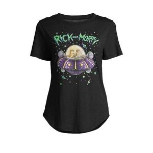 Rick and Morty Juniors Spaceship Graphic T-Shirt